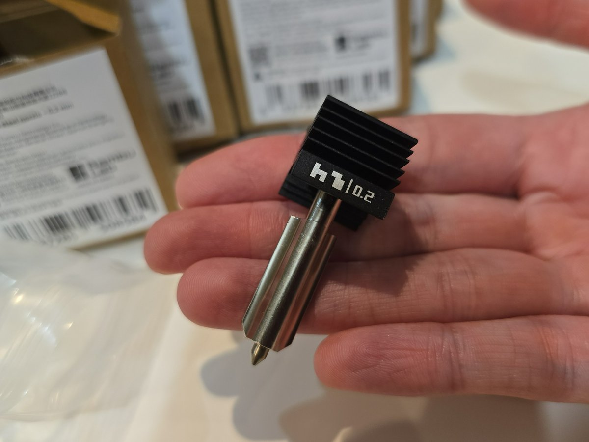 Хотенд с соплом 0.2 мм из нержавеющей стали стали - фото 3