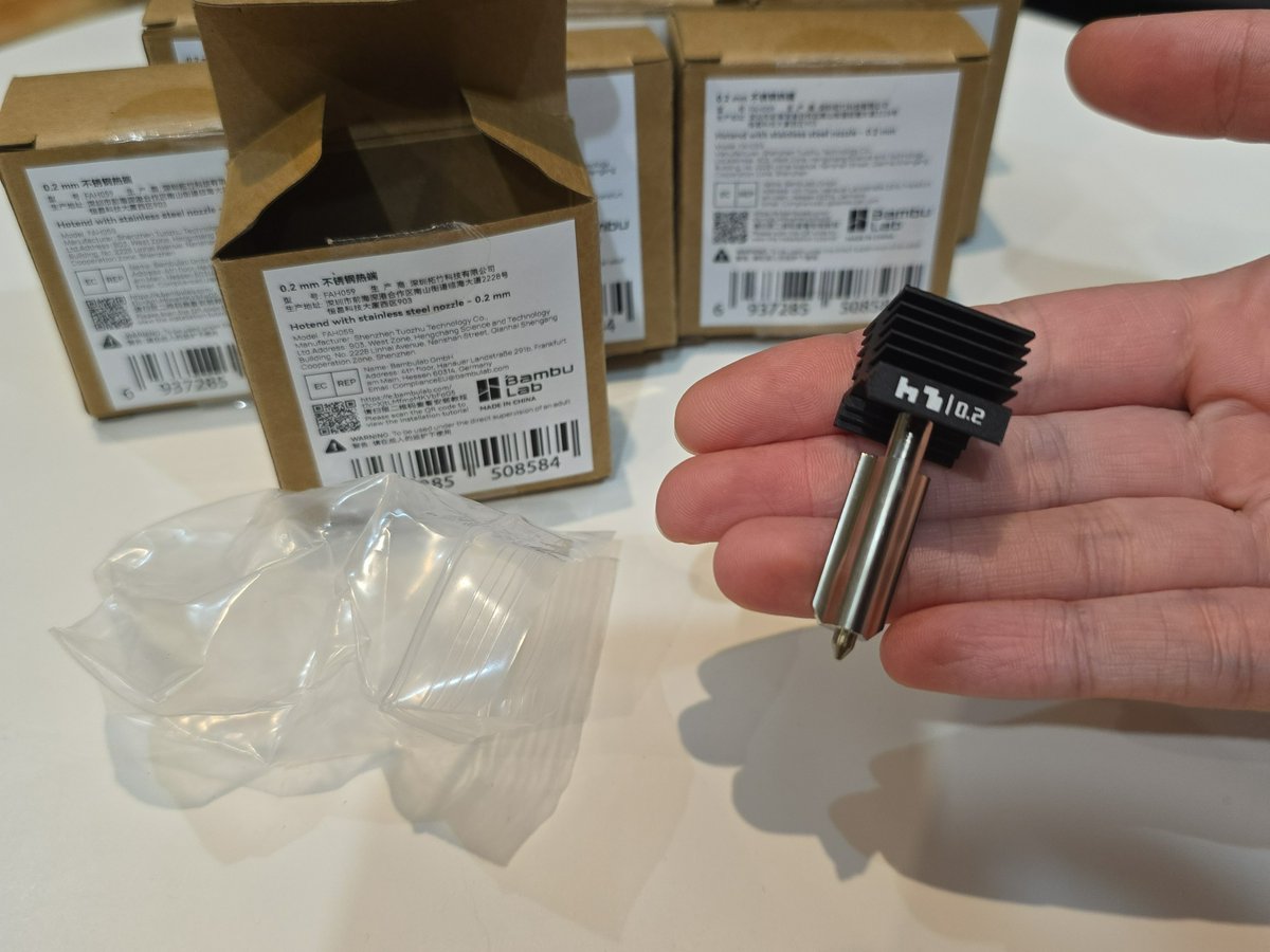 Хотенд с соплом 0.2 мм из нержавеющей стали стали - фото 4