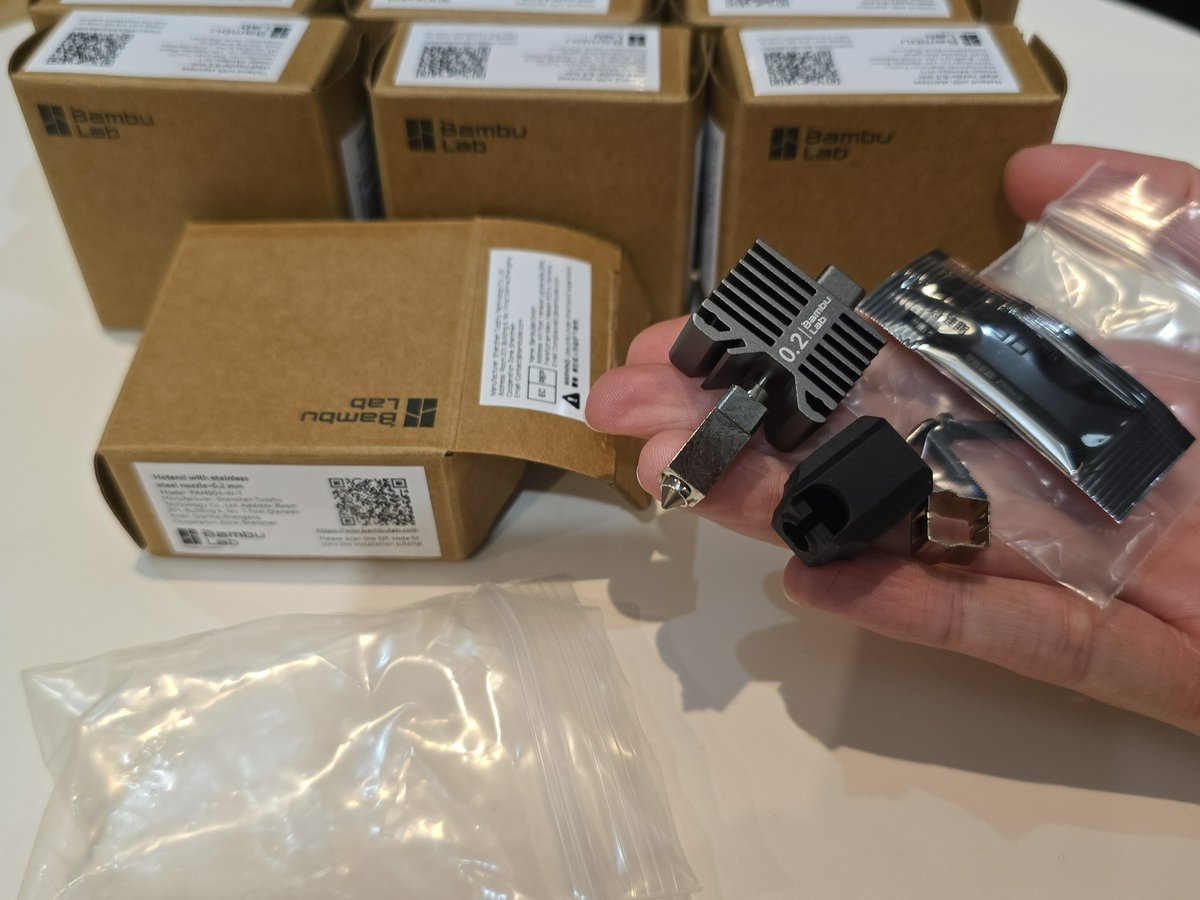 Хотенд с соплом 0.2 мм из нержавеющей стали стали - фото 4