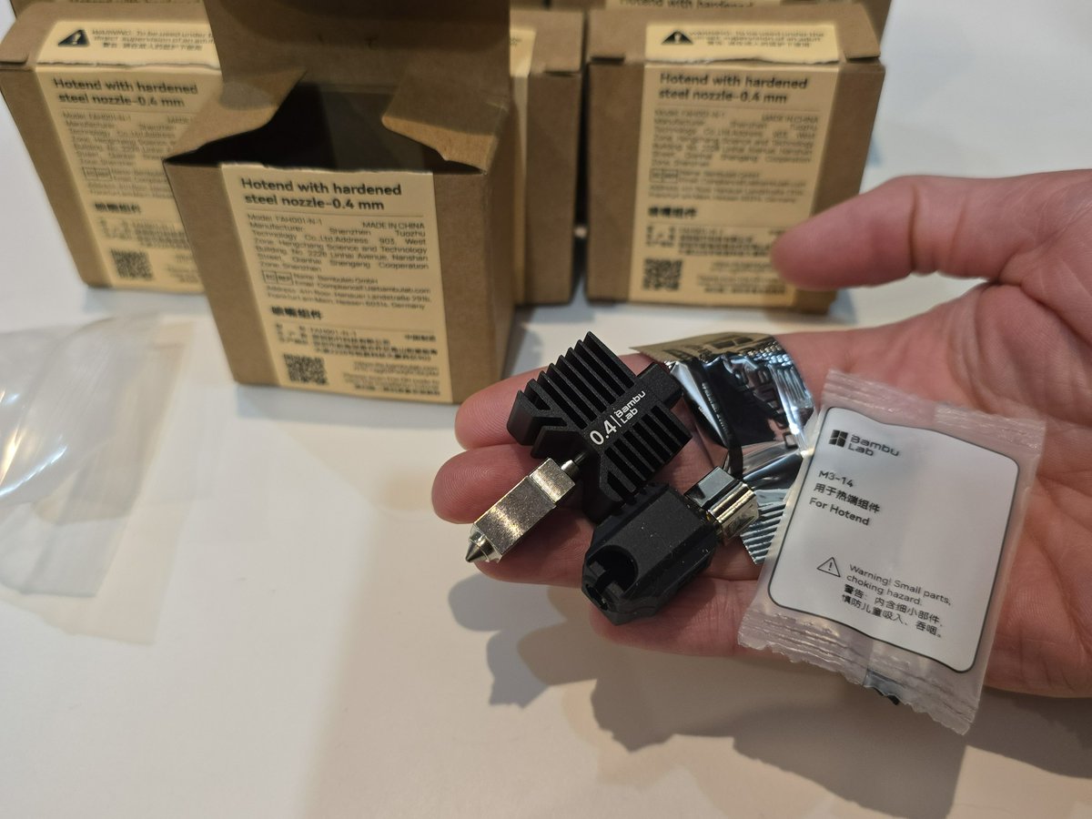 Хотенд с соплом 0.4 мм из закаленной стали - фото 3